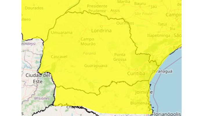 Paraná recebe alerta de tempestades com trovoadas; veja previsão do tempo