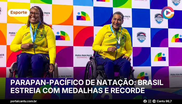 Parapan-Pacífico de natação: Brasil estreia com medalhas e recorde