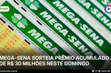 Mega-Sena sorteia prêmio acumulado de R$ 30 milhões neste domingo