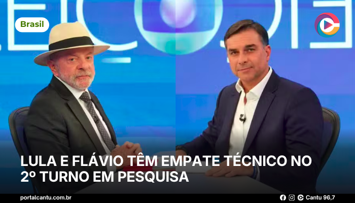 Foto: Reprodução Lula e Flávio têm empate técnico no 2º turno em pesquisa