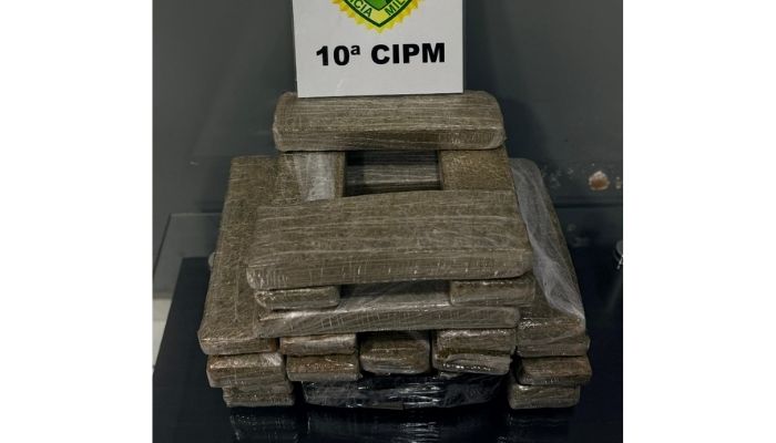 Laranjeiras - Rotam apreende mais de 15kg de maconha em ônibus