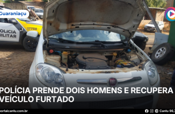 Guaraniaçu - Polícia prende dois homens e recupera veículo furtado