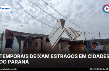 Temporais deixam estragos em cidades do Paraná