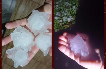 Temporais de granizo com pedras de gelo do tamanho de ovos de galinha causam estragos no Paraná