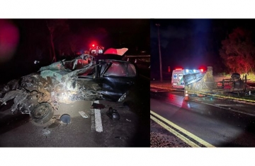 Laranjeiras - Colisão frontal entre carro e caminhonete deixa um morto e um ferido grave na BR-277