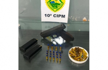Laranjeiras – PMPR cumpre mandado de busca e apreensão e armas são apreendidas