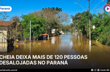 Cheia deixa mais de 120 pessoas desalojadas no Paraná