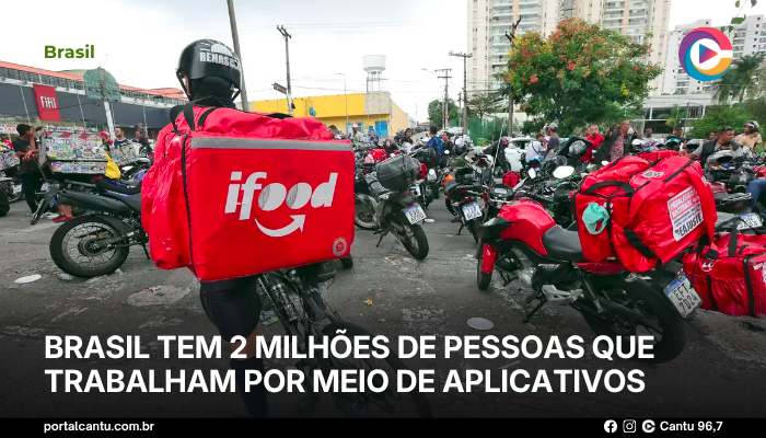 Foto: © Paulo Pinto/Agência Brasil Brasil tem 2 milhões de pessoas que trabalham por meio de aplicativos