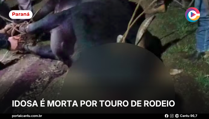 Foto: Reprodução Idosa é morta por touro de rodeio