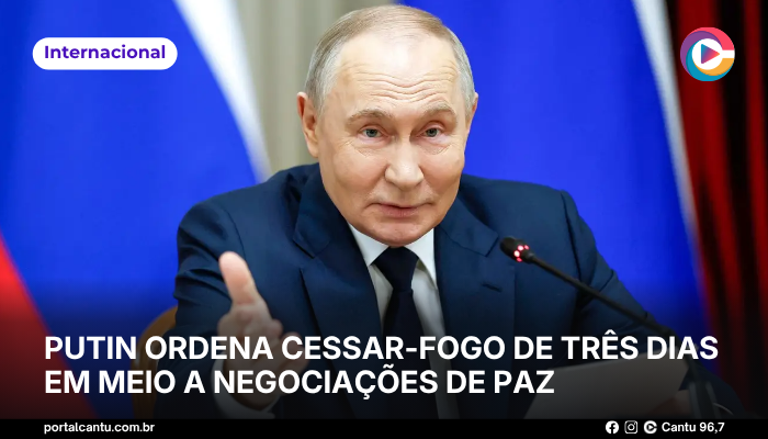 Putin ordena cessar-fogo de três dias em meio a negociações de paz