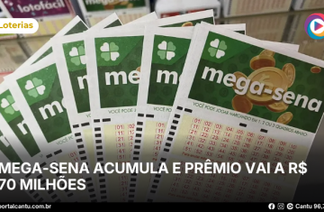 Mega-Sena acumula e prêmio vai a R$ 70 milhões