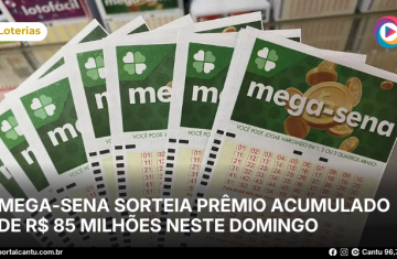 Mega-Sena sorteia prêmio acumulado de R$ 85 milhões neste domingo
