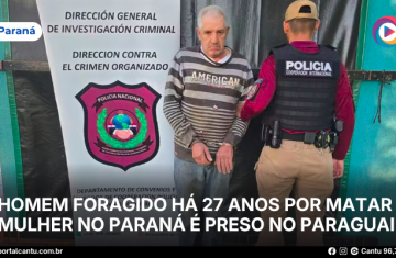 Homem foragido há 27 anos por matar mulher no Paraná é preso no Paraguai