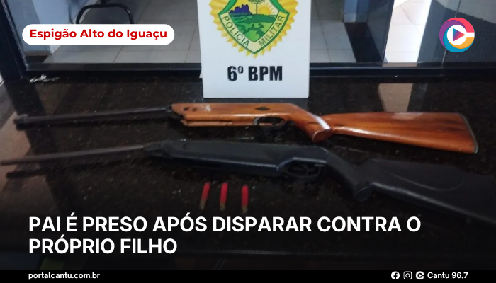 Espigão Alto do Iguaçu - Pai é preso após disparar contra o próprio filho
