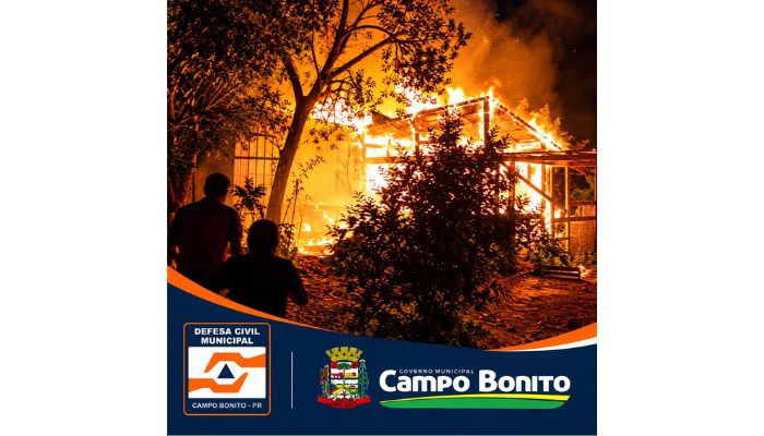 Campo Bonito - Defesa Civil Municipal realiza atendimento durante a madrugada