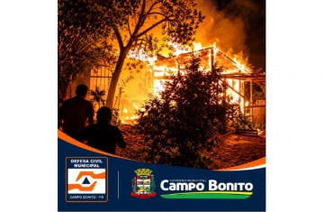 Campo Bonito - Defesa Civil Municipal realiza atendimento durante a madrugada