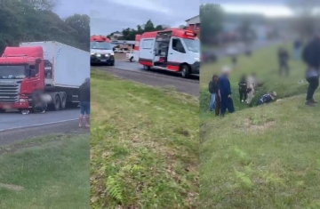 Gestante tem perna amputada após ser atropelada por moto em Pato Branco