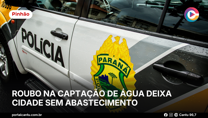 Pinhão - Roubo na captação de água deixa cidade sem abastecimento