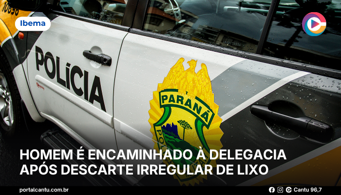 Ibema - Homem é encaminhado à delegacia após descarte irregular de lixo em área de reserva ambiental