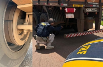 Catanduvas - PRF flagra carreta com freios trincados 