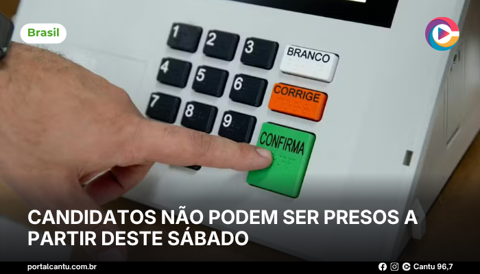 Candidatos não podem ser presos a partir deste sábado