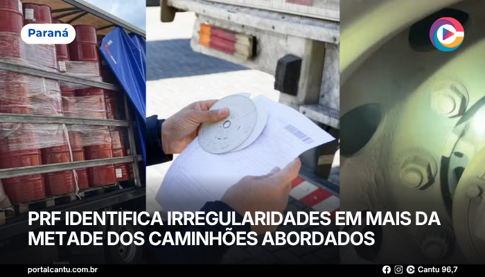 PRF identifica irregularidades em mais da metade dos caminhões abordados no Paraná
