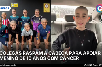 Colegas raspam a cabeça para apoiar menino de 10 anos com câncer