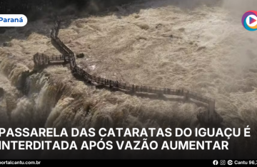 Passarela das Cataratas do Iguaçu é interditada após vazão aumentar