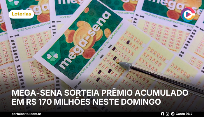 Mega-Sena sorteia prêmio acumulado em R$ 170 milhões neste domingo