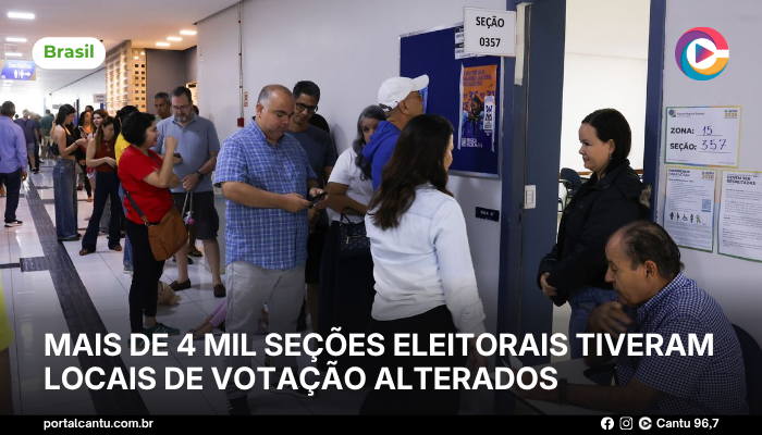 Mais de 4 mil seções eleitorais tiveram locais de votação alterados