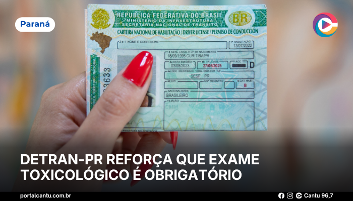 Detran-PR reforça que exame toxicológico é obrigatório