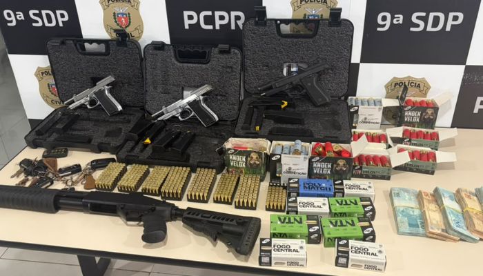 PCPR apreende R$ 48 mil, veículos, embarcações e armas em operação contra fraude milionária