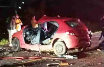 Candói - Pai, mãe e três filhos morrem em grave acidente na BR-373