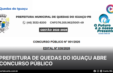 Quedas do Iguaçu - Prefeitura abre concurso público