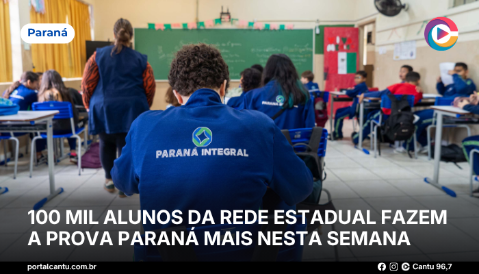 100 mil alunos da rede estadual fazem a Prova Paraná Mais nesta semana