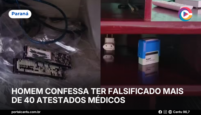 Homem confessa ter falsificado mais de 40 atestados médicos